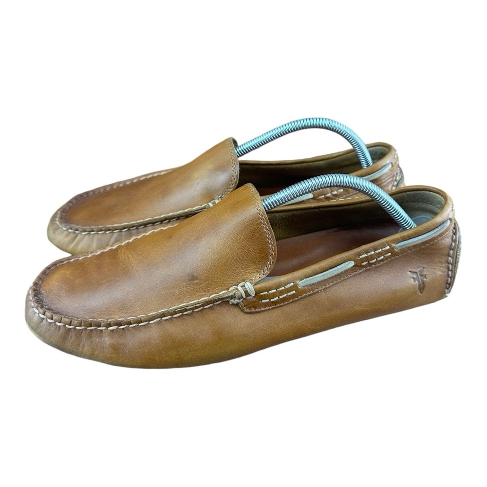 Frye Men’s Lewis Venetian Loafer Tan Leather Shoe 3480257 Men’s Size 10